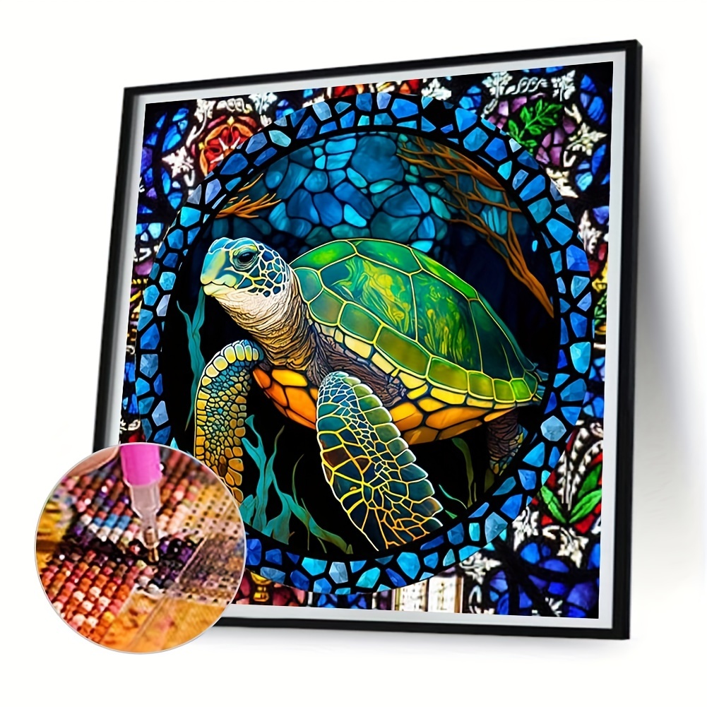 5d Artificial Diamond Painting Set Sea Turtle Pattern Diy - Temu
