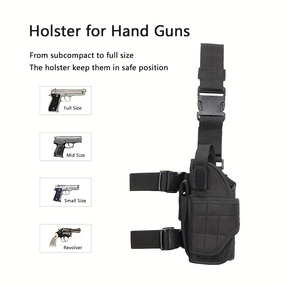 Universal Drop Leg Gun Holster Right Hand Thigh Pistol Bag Leg