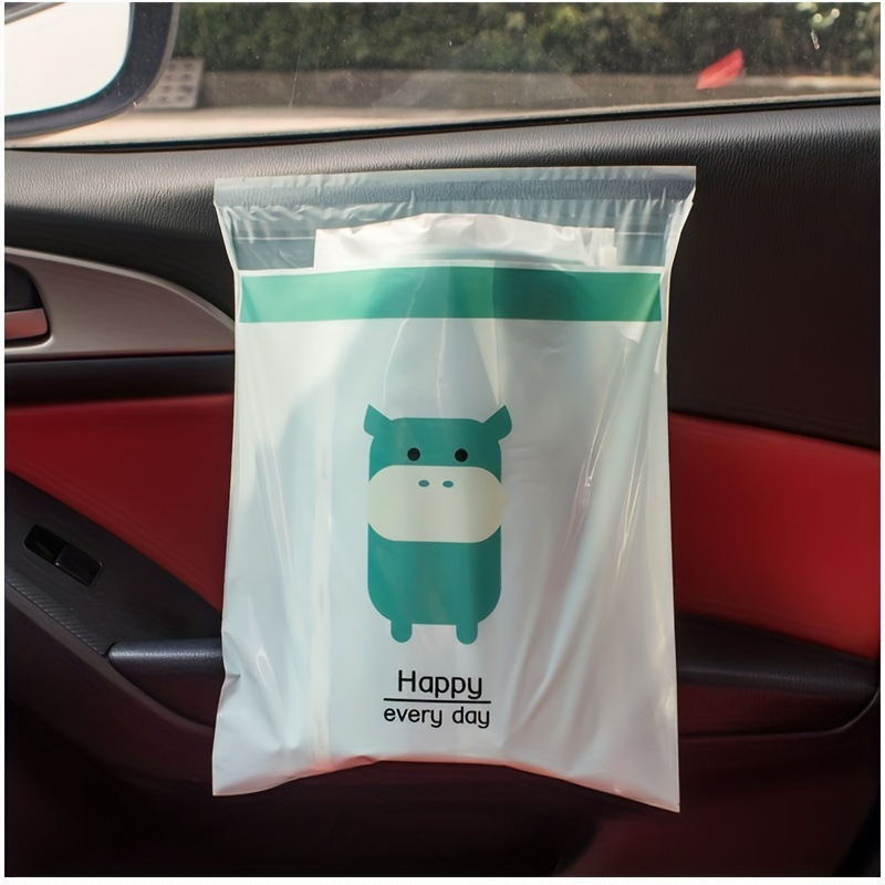 60pcs Disposable Car Trash Bags,leak-proof And Convenient Vomit Bags,portable  Trash Bag For Car Durable Adhesive