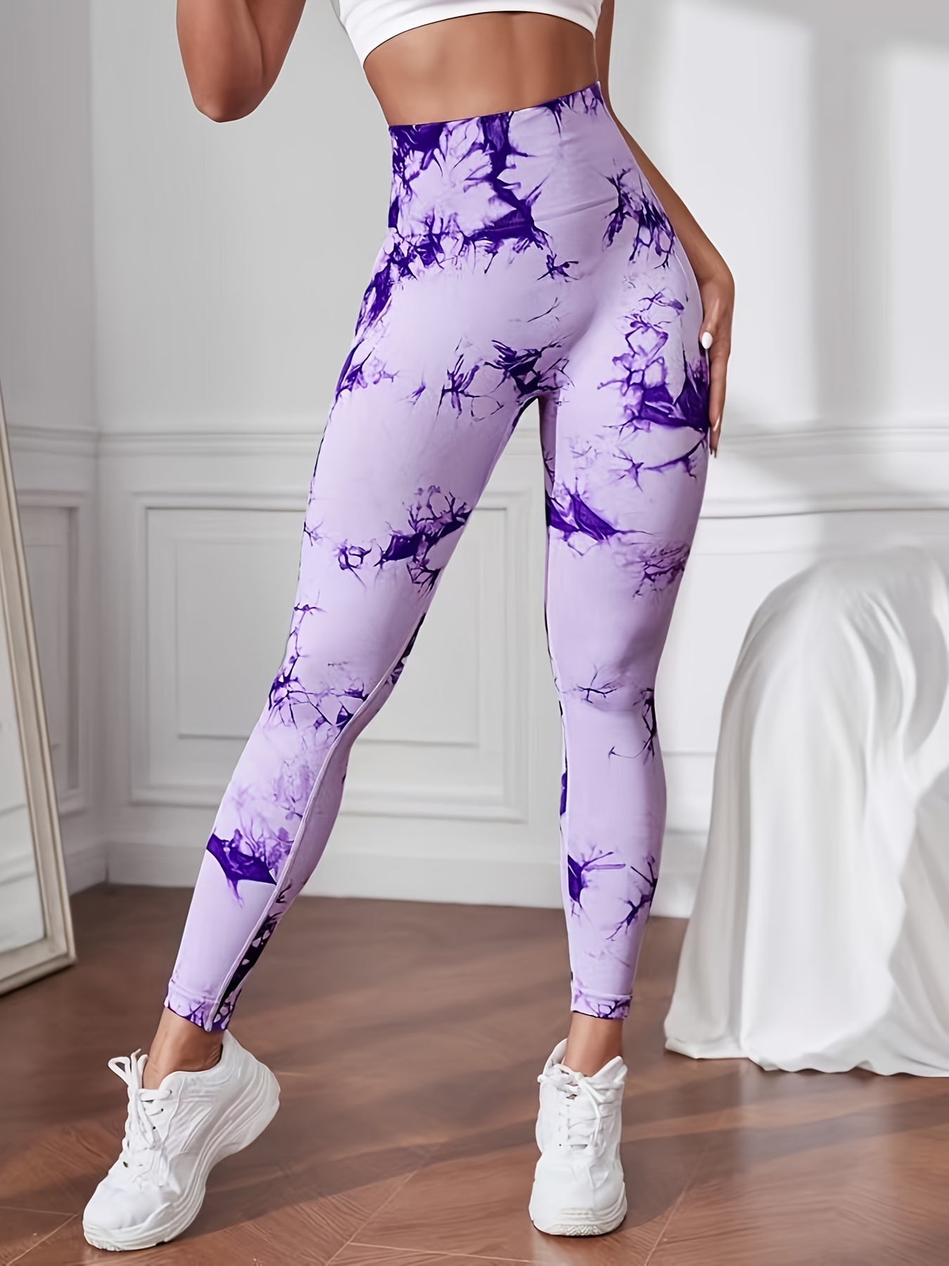 Leggings Deportivos Tie Dye Mujer Pantalones Yoga Sin - Temu Chile