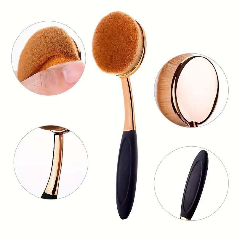 Fast Flawless Application Oval Foundation Brush Perfect For - Temu
