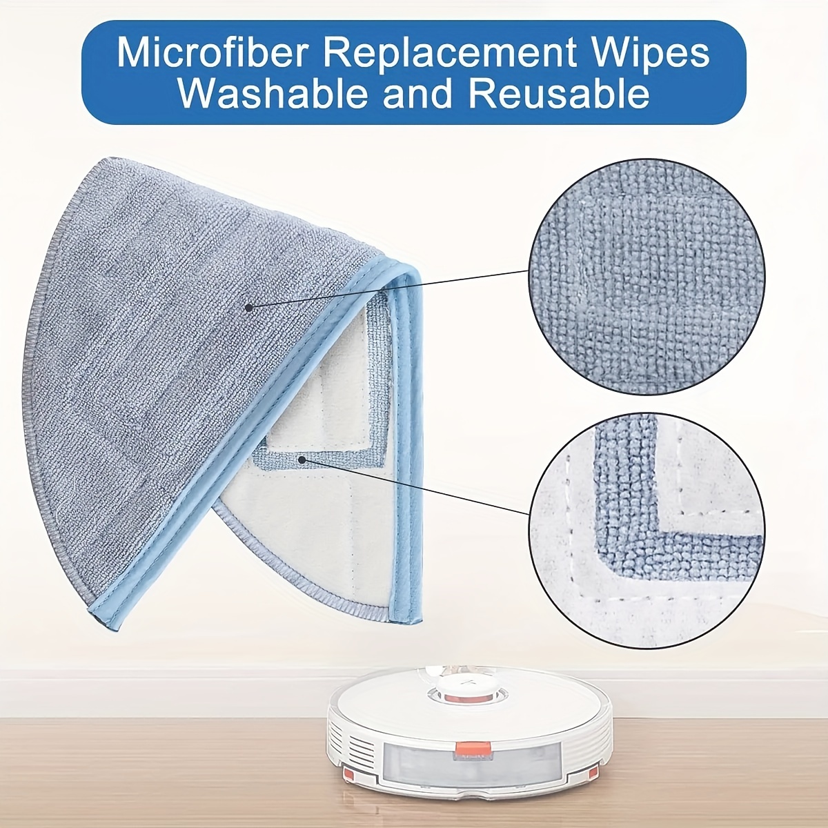 Pack of 14 Accessories for Roborock S7 Wipes, Compatible with Roborock  S7/T7S Plus/G10S Ultra Robot Vacuum Cleaner, Microfibre Cloth Replacement  Parts