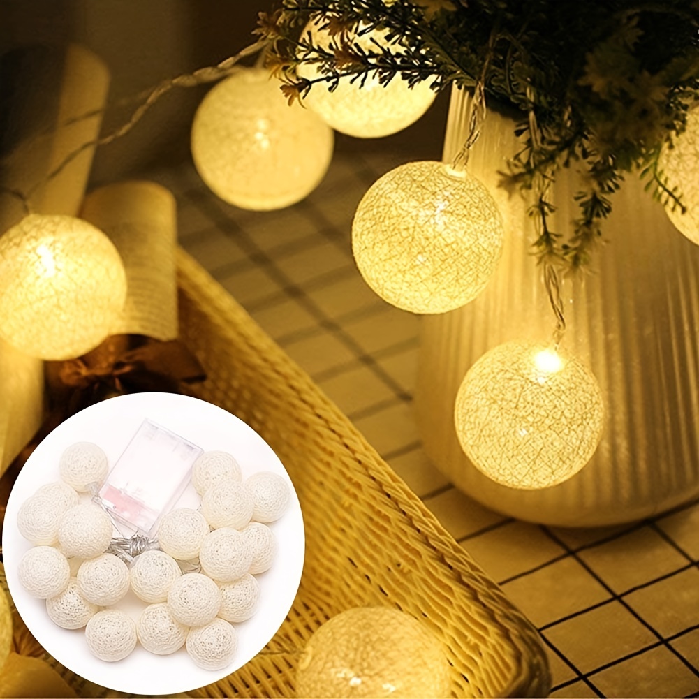 Acheter Guirlande lumineuse en forme de boule de coton à 20 LED