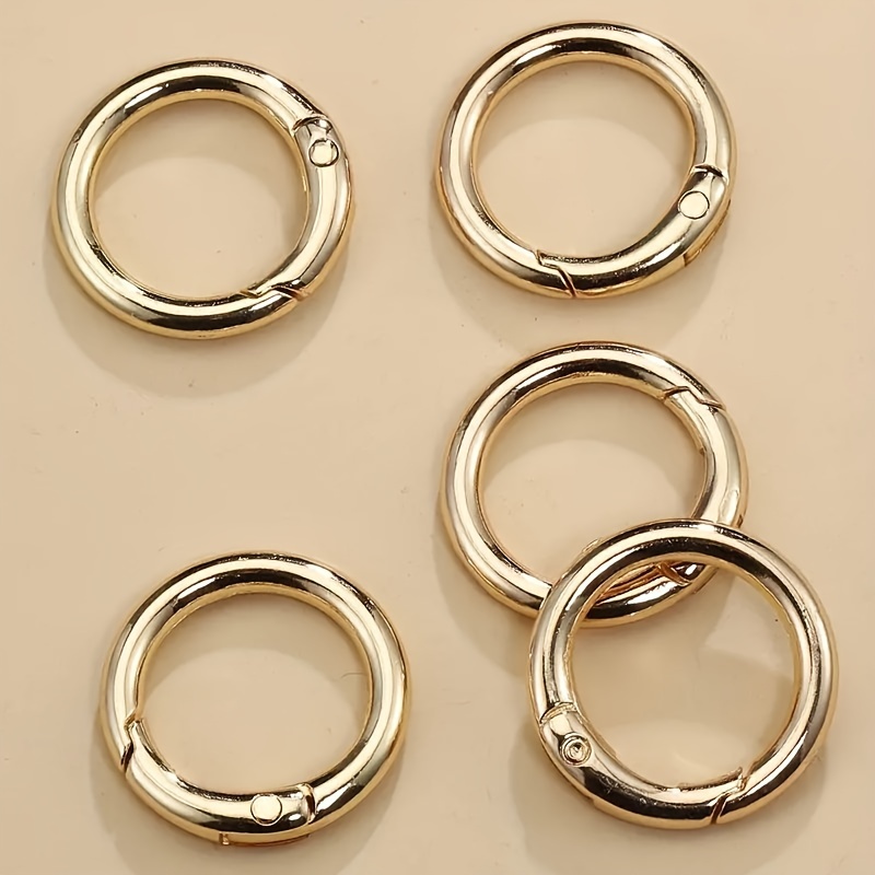 O ring O Shape Buckle Golden Spring Ring Round Clasps For - Temu