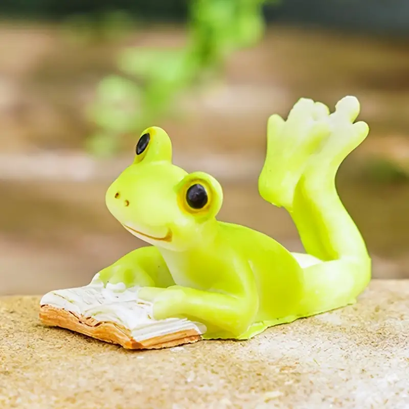 Cute Frog Statues Multiple Styles Kawaii Little Frog Resin - Temu