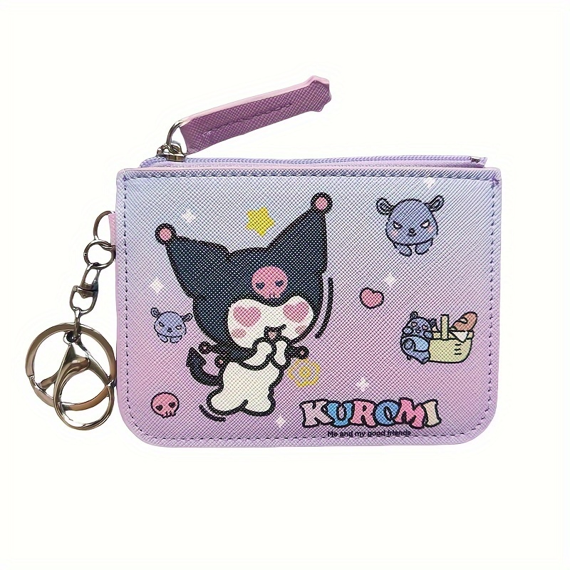 Kuromi Coin Purse Keychain Anime Kawaii Animal Wallet - Temu