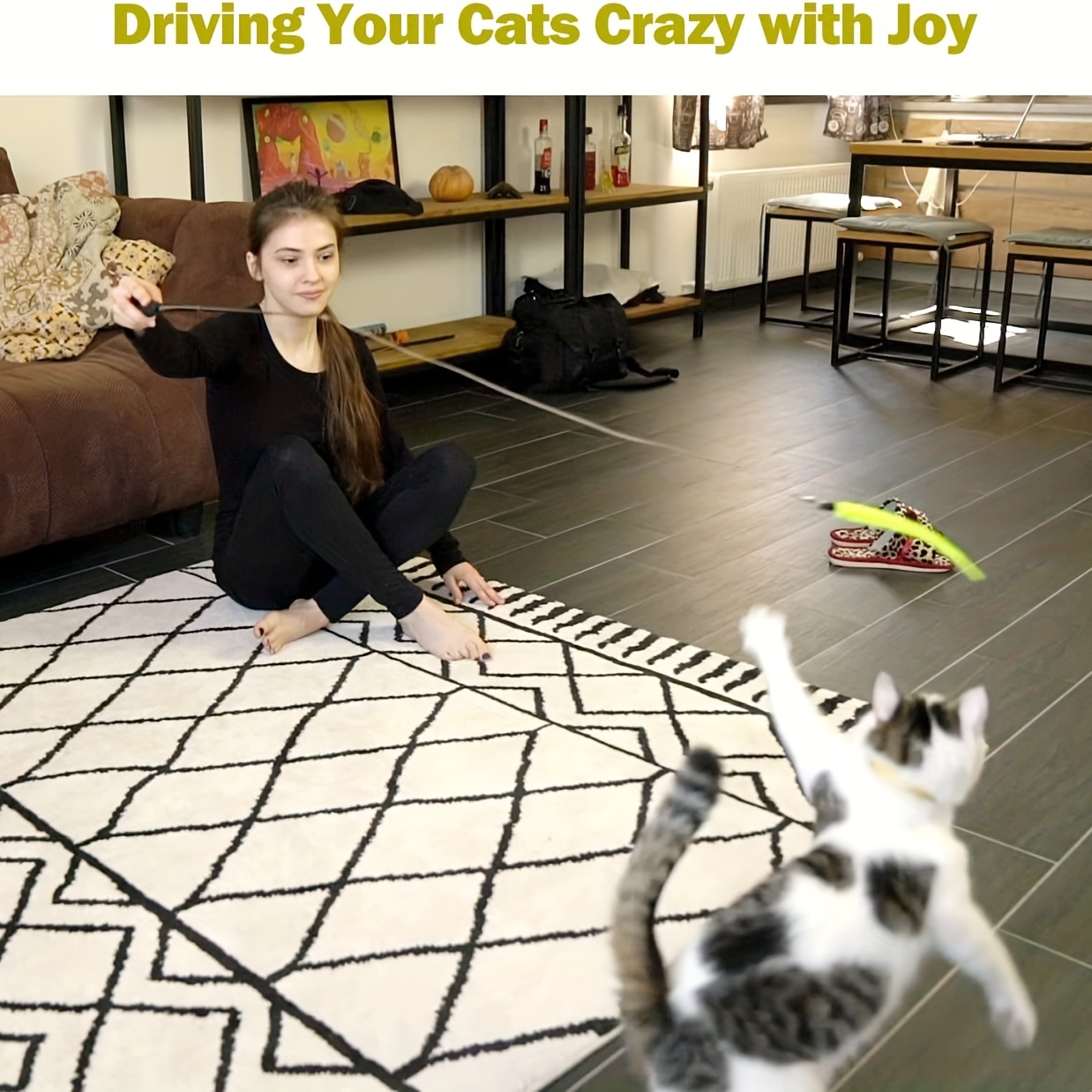 Cat Toys Indoor Cats Interactive Cat Toy Retractable Cat - Temu