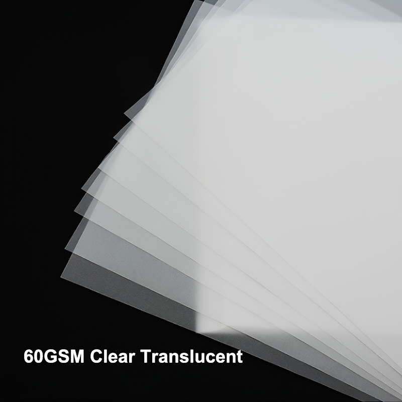 50m x 30cm Papier Patron Couture, 23g/m² Papier Dessin Blanc pour Rouleau  de Papier D'architecte pour Calque Dessin Croquis Emballage (Translucide)