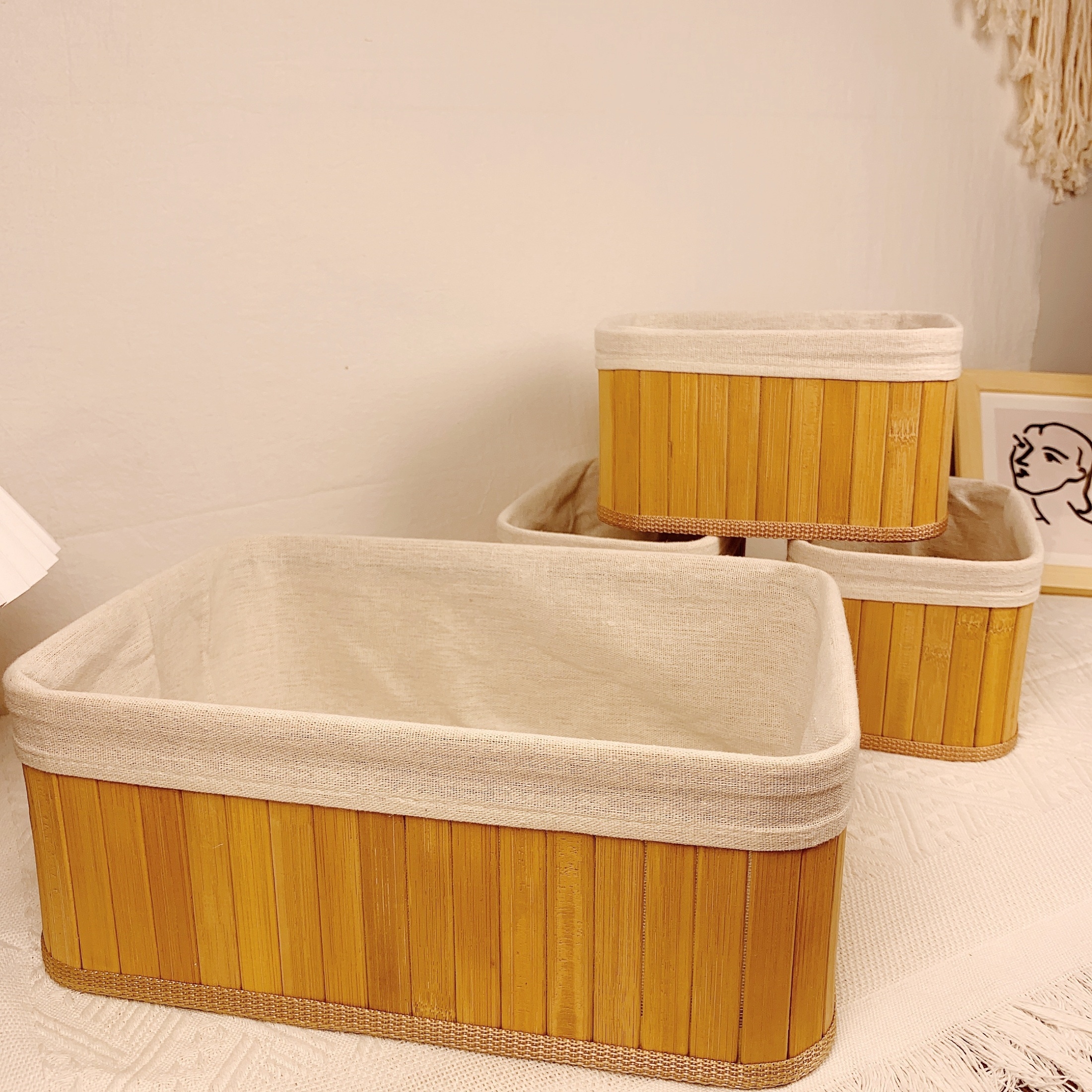 Bamboo Woven Round Storage Basket, Bathroom Cosmetics Storage Box, Green  Flower Pot, Aesthetic Room Decor, Home Decor, Kitchen Accessories, Bathroom  Decor, Bedroom Decor - Temu