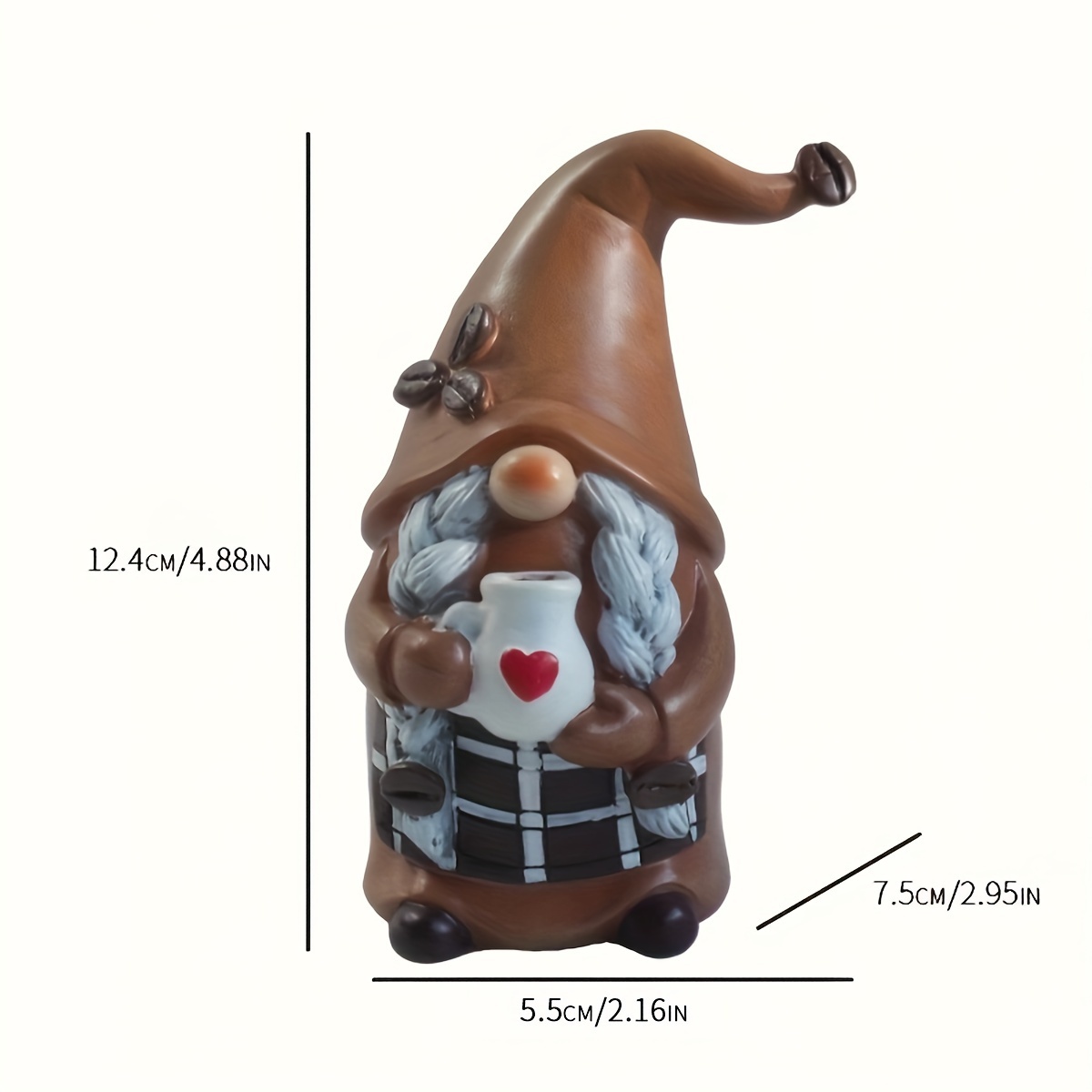 2 Pack Coffee Gnomes Coffee Bar Decor Accessories Christmas Swedish Tomte  Gnomes Resin Gnome Figurines Tiered Tray Collectible Tabletop Kitchen