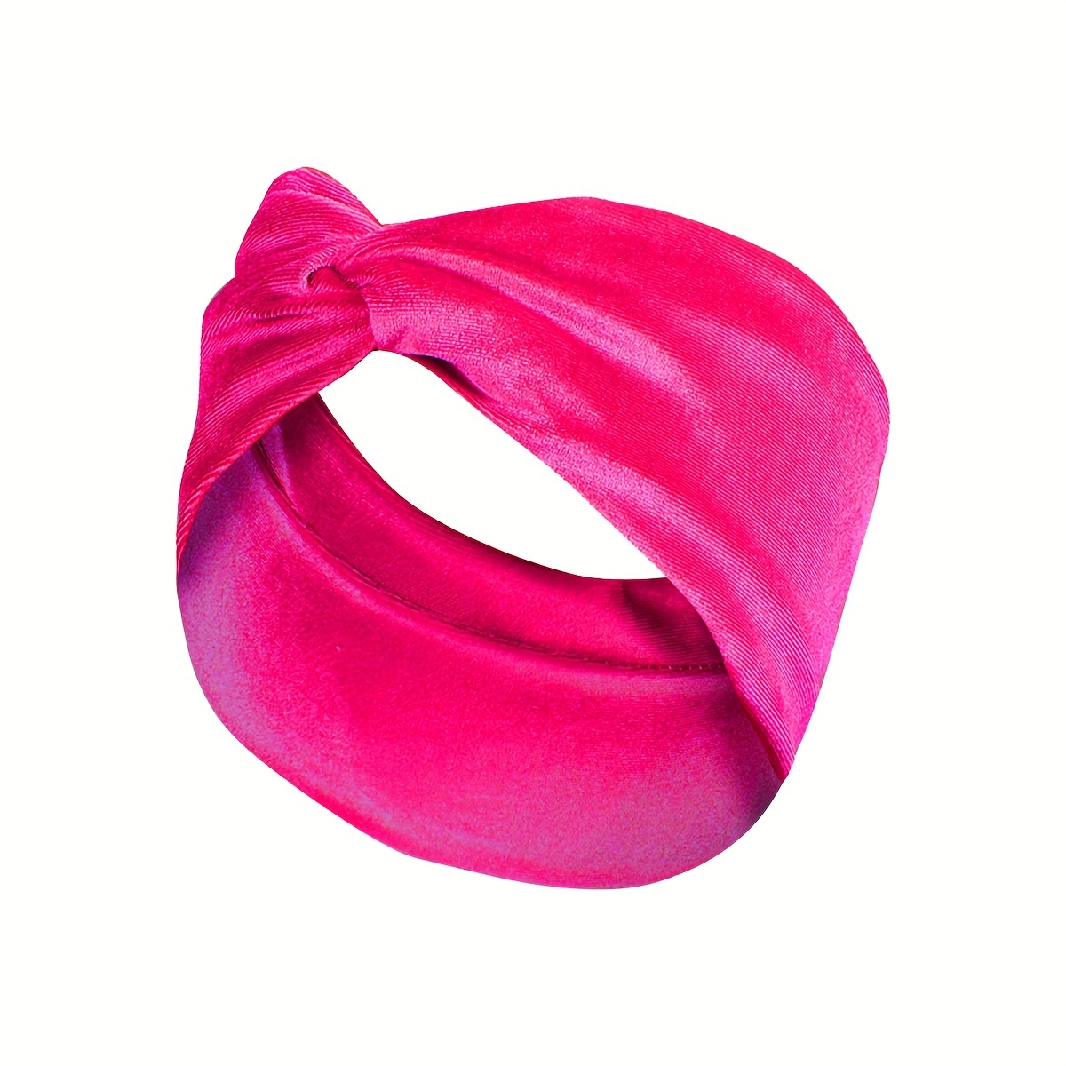 Women Girls Silk Satin Elastic Headbands Head Wrap Twisted Knotted