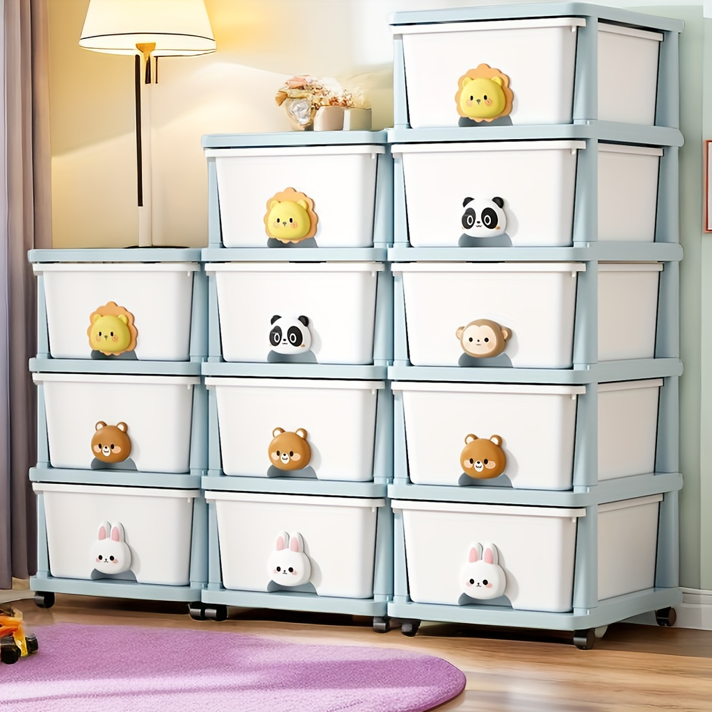  Organizador de juguetes para niños y niñas, 6 contenedores de  almacenamiento, gran capacidad de almacenamiento, la mejor solución de  almacenamiento de juguetes para sala de juegos, guardería (rosa : Bebés
