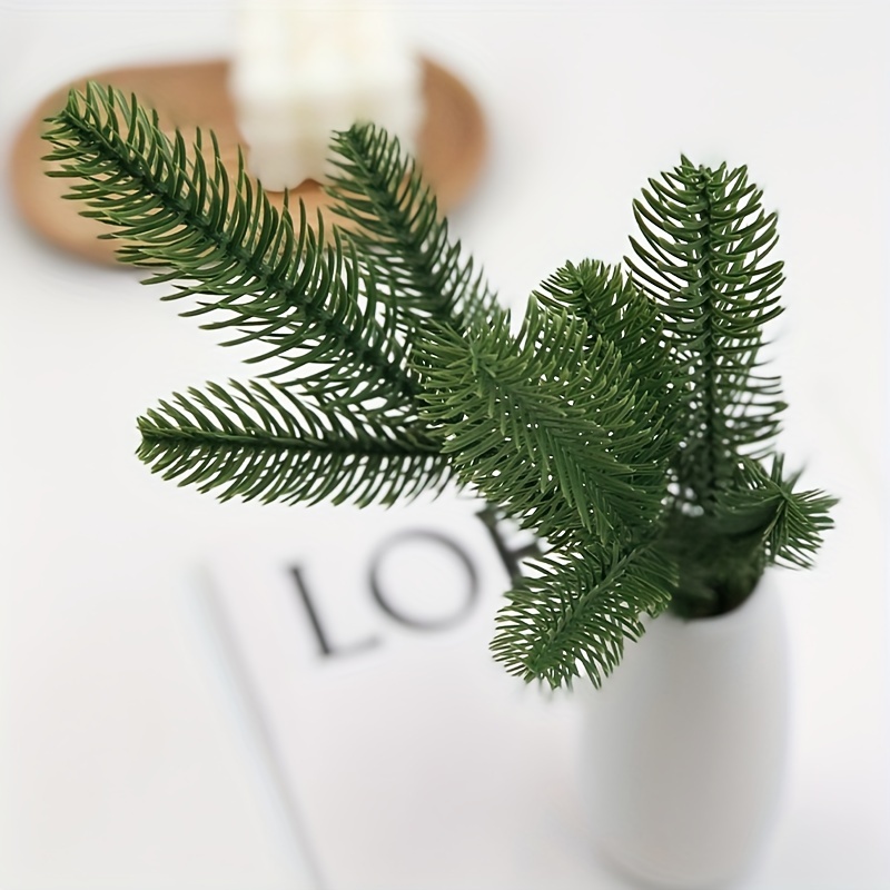 Artificial Pine Needles Branches Garland Fake Green Plants - Temu