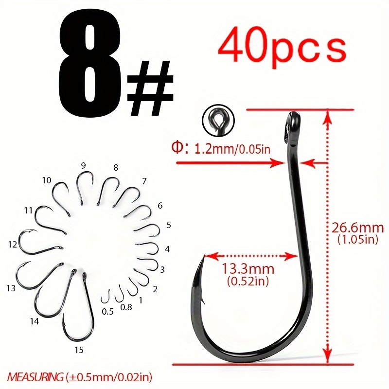 No. 0.1 no. 11 Sharp Iron Circle Hooks Barbed Heavy Duty Sea - Temu