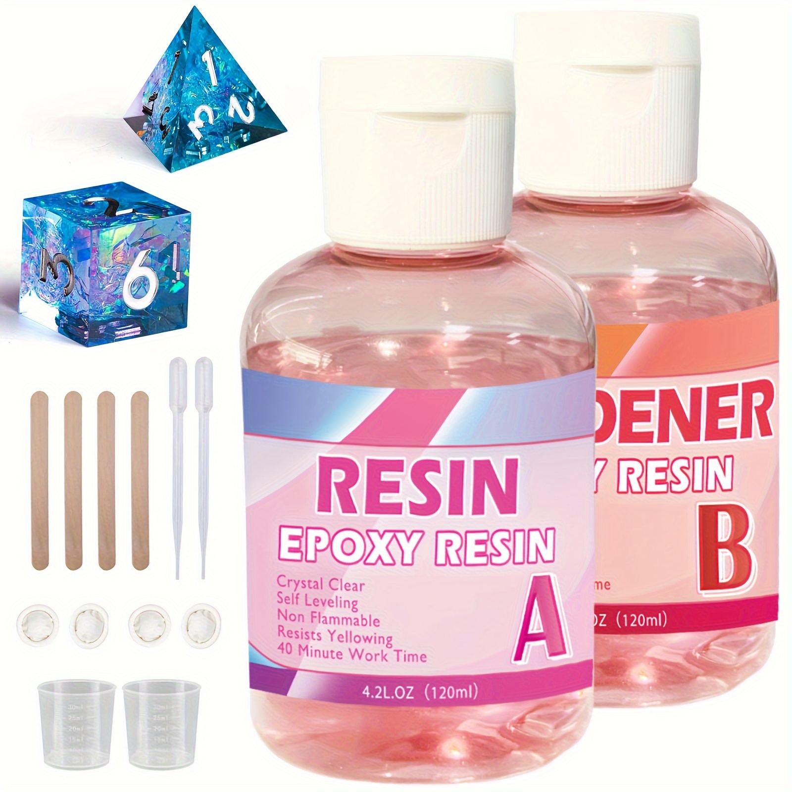 Epoxy Resin Kit Crystal Clear Liquid Epoxy Resin For - Temu