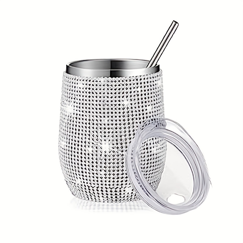 Stainless Steel Wine/Tea Glass With Straw