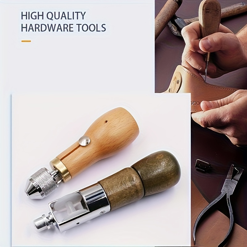 2 outils de couture en cuir, kit de réparation du cuir avec protection des  doigts en