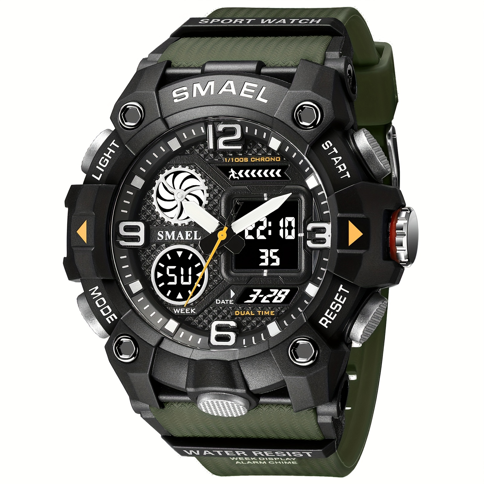Relojes para hombre multifunción, reloj deportivo militar S-Shock LED,  digital, impermeable, reloj despertador