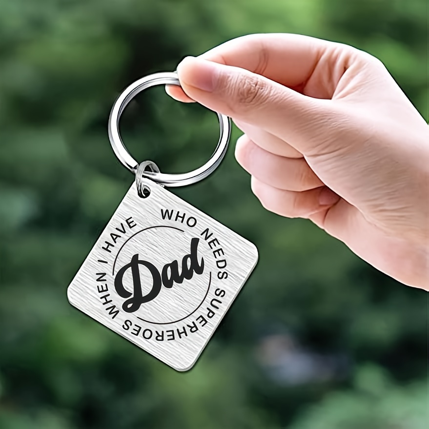 1pc Dad Keychain, Happy Birthday Dad Gift Ideas, Dad Keychain From Son  Gifts, Dad Christmas Present, Valentine's Day Dad Gifts, Simple Styl