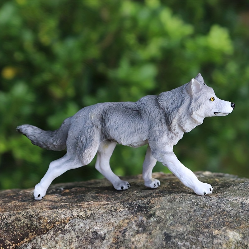  Figurines d'animaux Loup, 4 pces