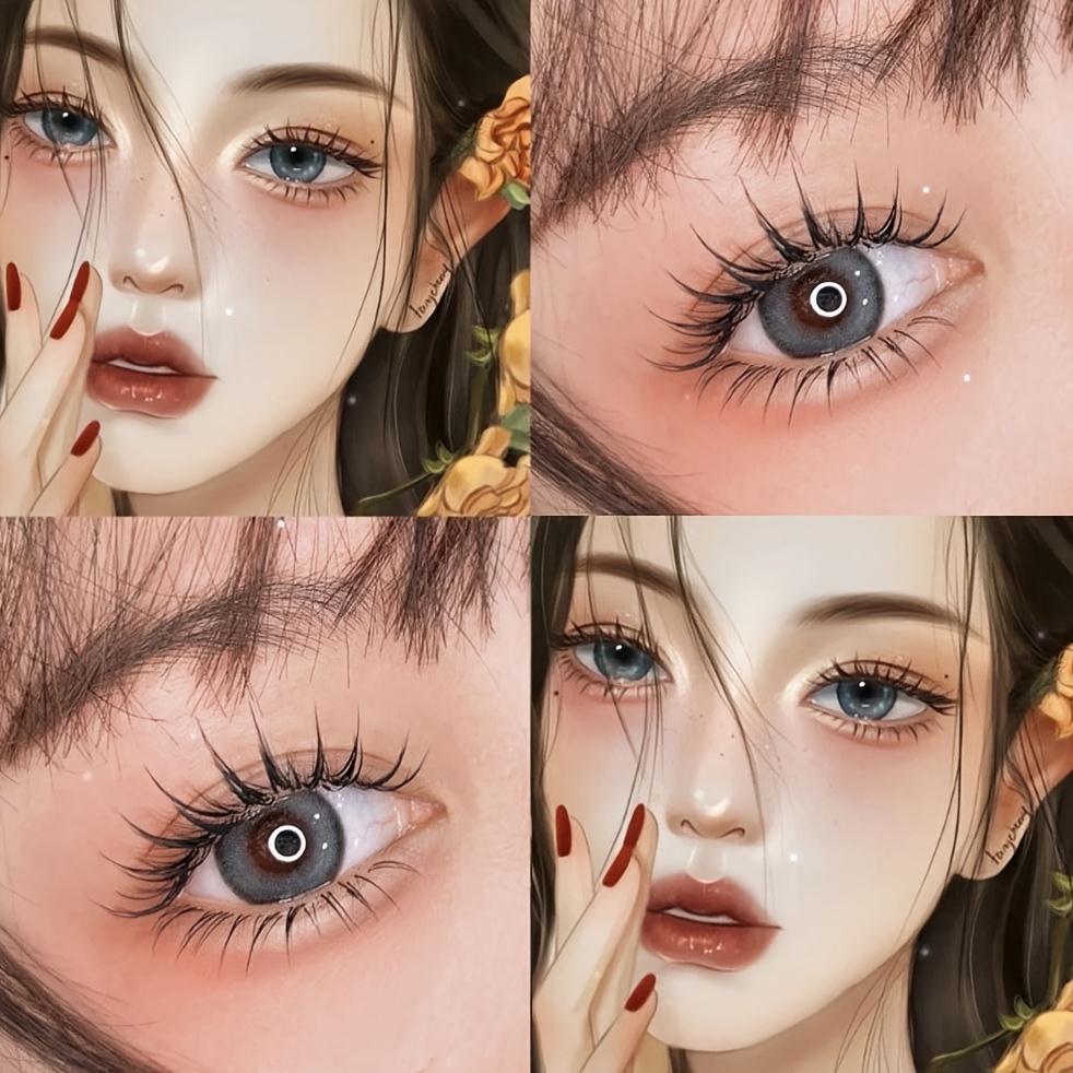 Manga Lashes Clear Band Spiky Anime Lashes Wispy Strip 3D False Eyelashes  Natural Look Korean Japanese