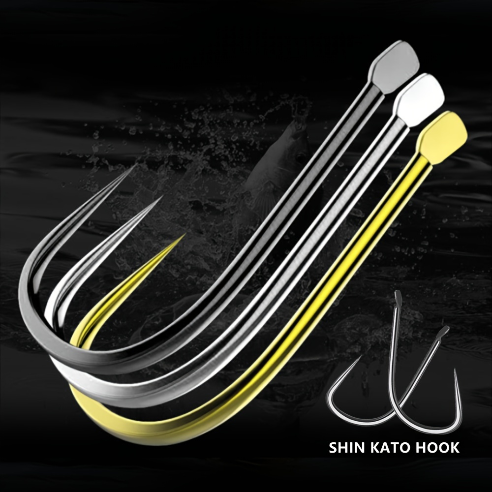 50pcs High Quality Barbed Worm Hooks - 0.1#-5# Single Fishing Hook for Carp  Fishing Gear - Black Carbon Steel Offset Flat Hook