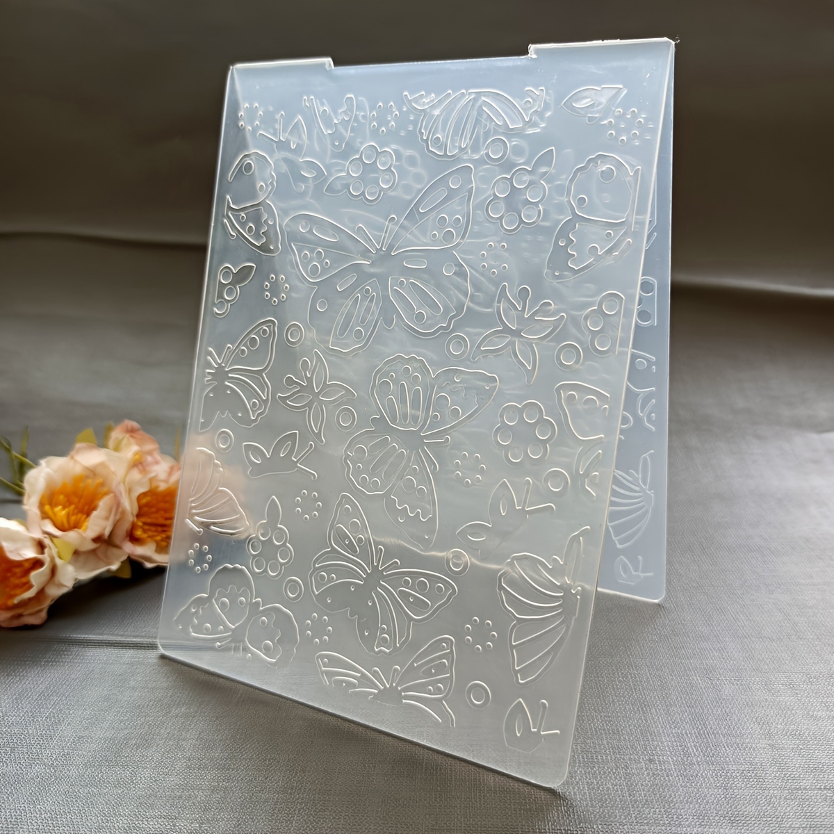 1pc Plant Stem Background Embossing Folder For Card Making DIY Plastic  Scrapbooking Photo Album Card Paper DIY Craft Decoration Template Mold