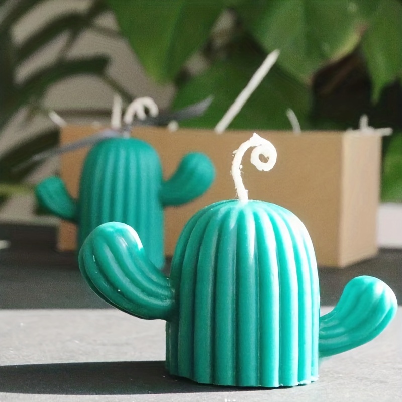 Molde de silicona para velas de cactus 3D de silicona para plantas suc