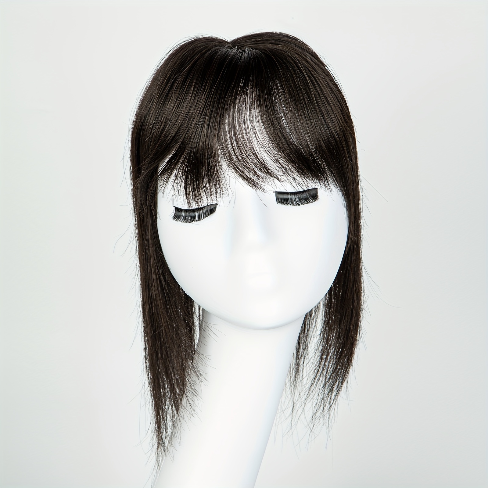 Jet black 2024 clip in bangs