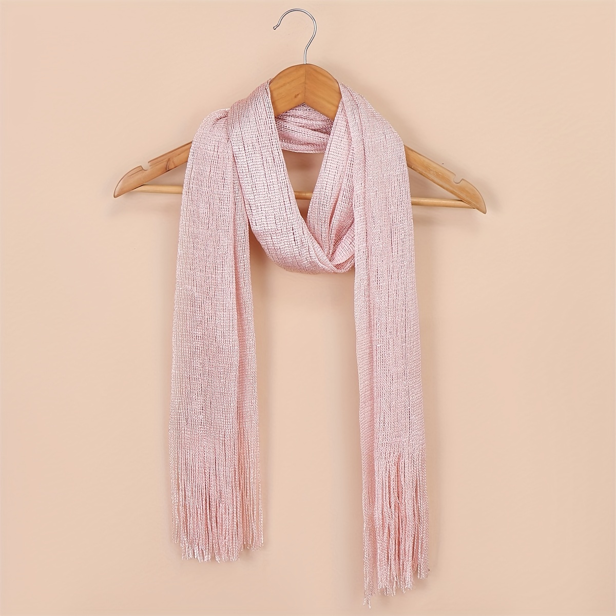 Elastic Fringed Shawls And Wraps For Evening Wear