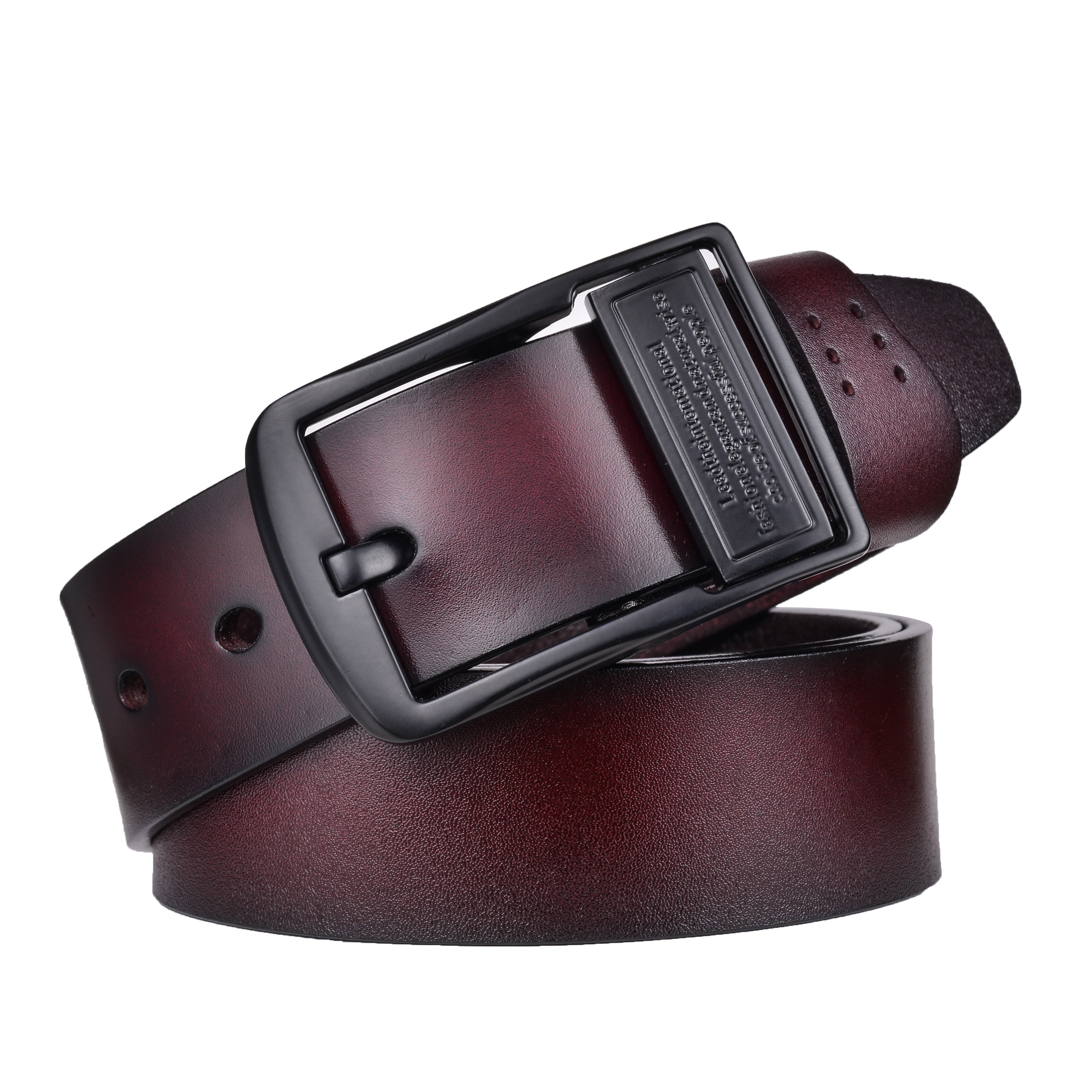 Men's Luxury Leather Belt, Fashion Leather Waist Belt For Men - Temu Belgium