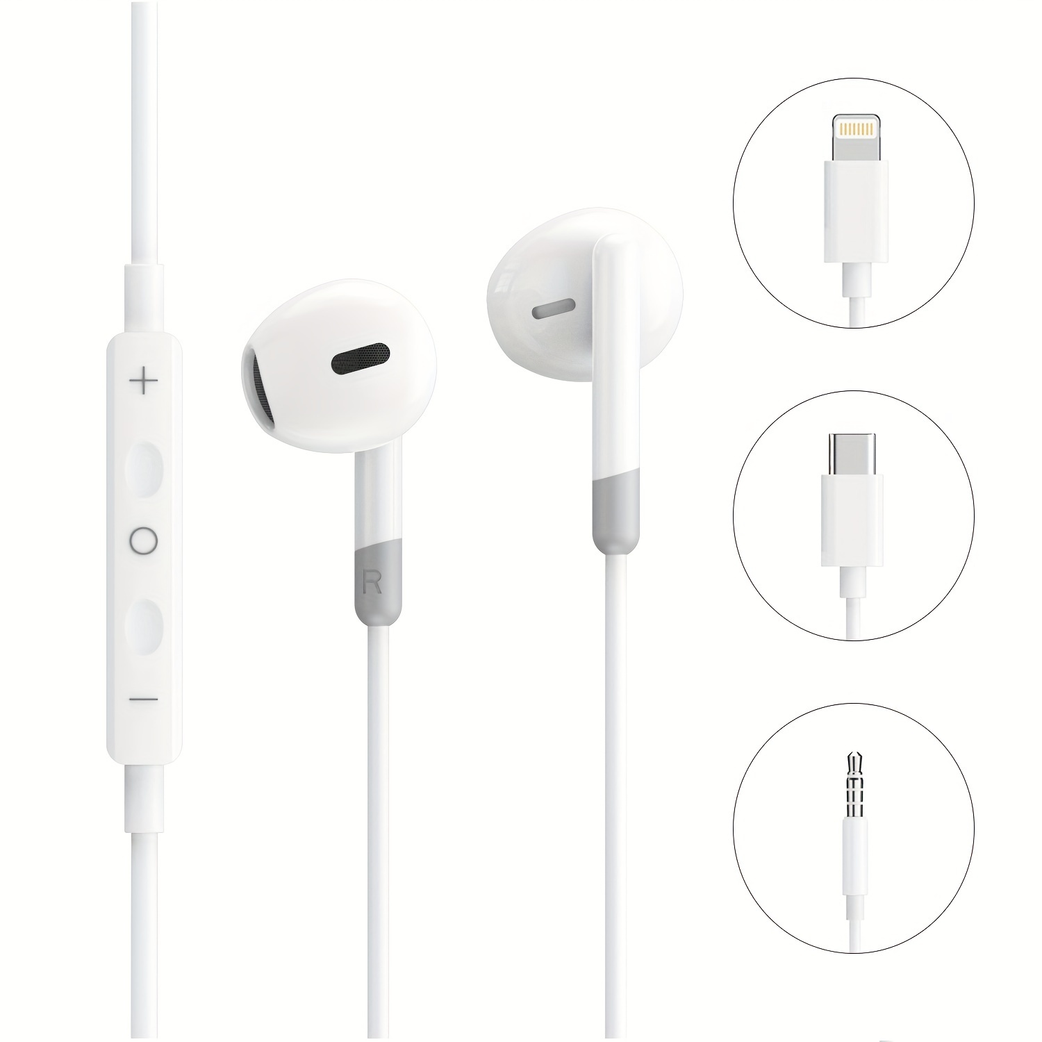 Wired Earbuds. In-ear Headphones Or Microphone With Temu Arab For Type-c United Isolating Phones,computers Jack, Noise - Android Emirates Iphone Headsets