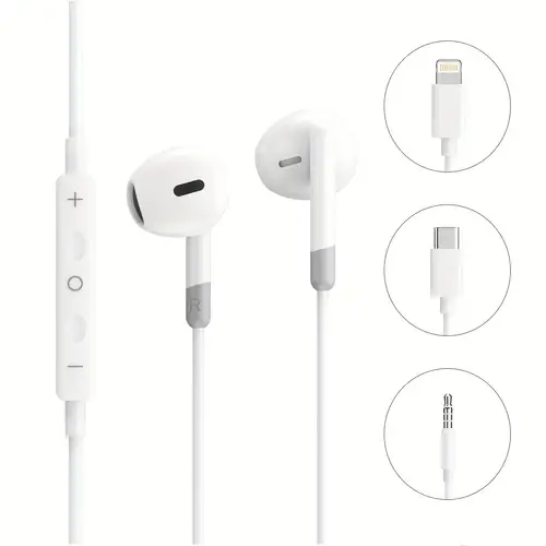 Wired Earbuds. In-ear Headphones With Microphone Type-c Or Jack, Noise  Isolating Headsets For Iphone Android Phones,computers - Temu United Arab  Emirates