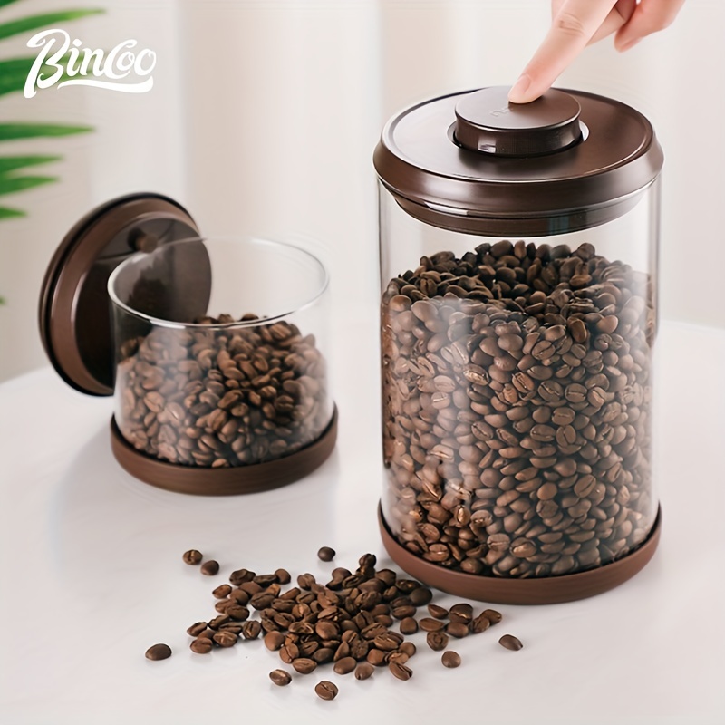 Coffee Vacuum Canister Glass Coffee Bean Storage Containers Temu
