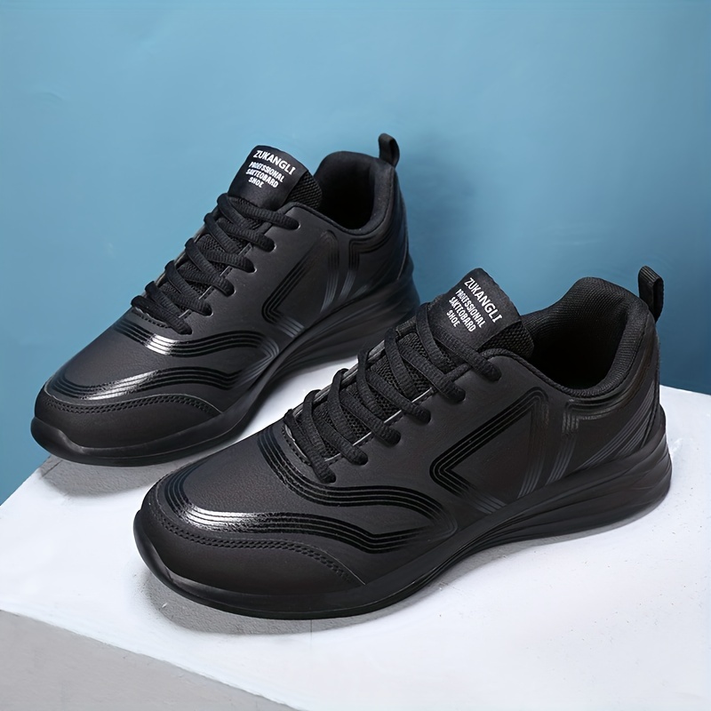 Mens Synthetic Leather Lace Up Sports Shoes