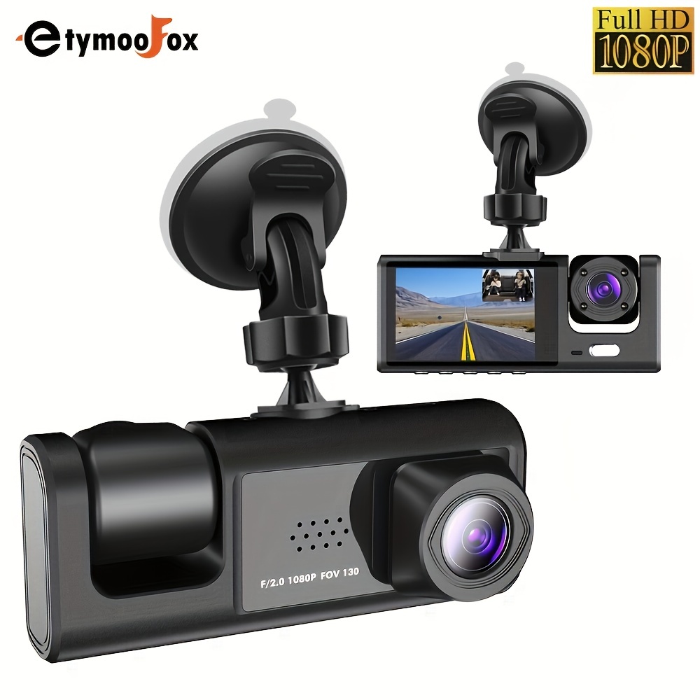 Caméra De Bord - D6 Triple Dashcam Voiture- 2k+1080p+2k Avant