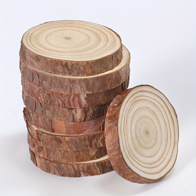 2pcs Unfinished Natural Wood 3 5 4 Inch Craft Wood Kit Circles