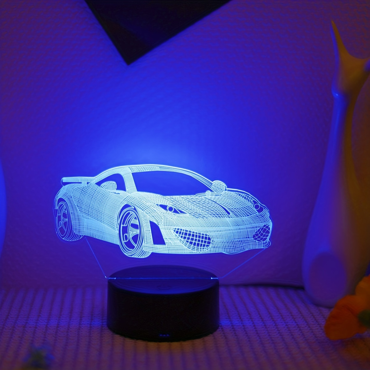 3D voiture de sport LED Lampe d'illusion Optique Lampe Lumière de