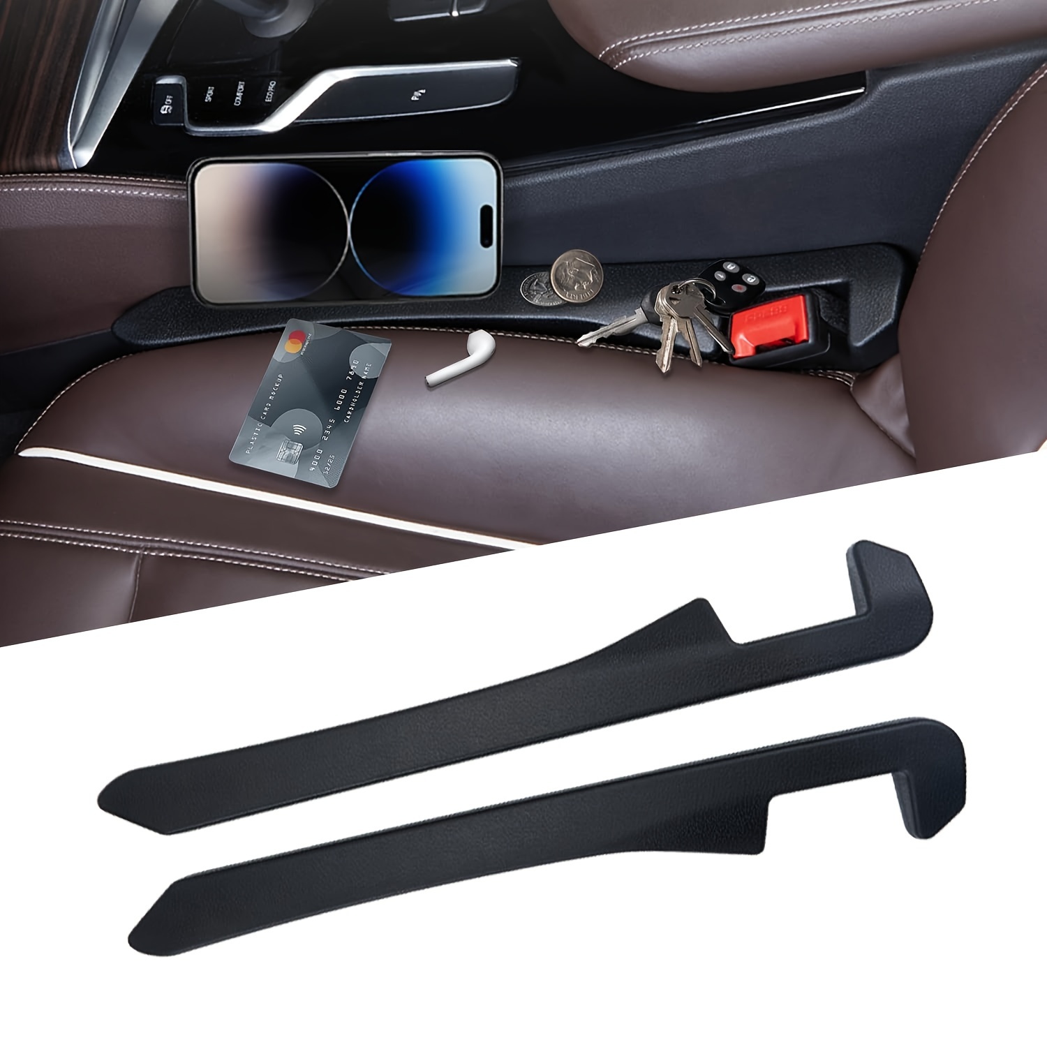 Leather Car Seat Gap Filler Universal for Car Truck SUV to Block The Gap  Between Seat and Console