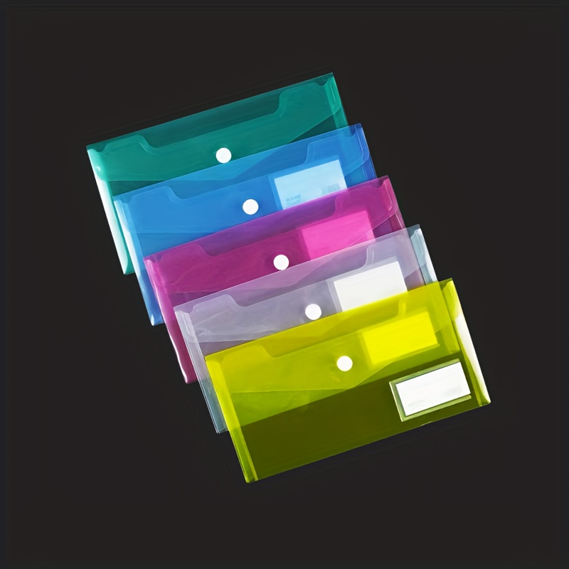 Transparent Document Bags, In Packs Of 10, 12, 6, And 5