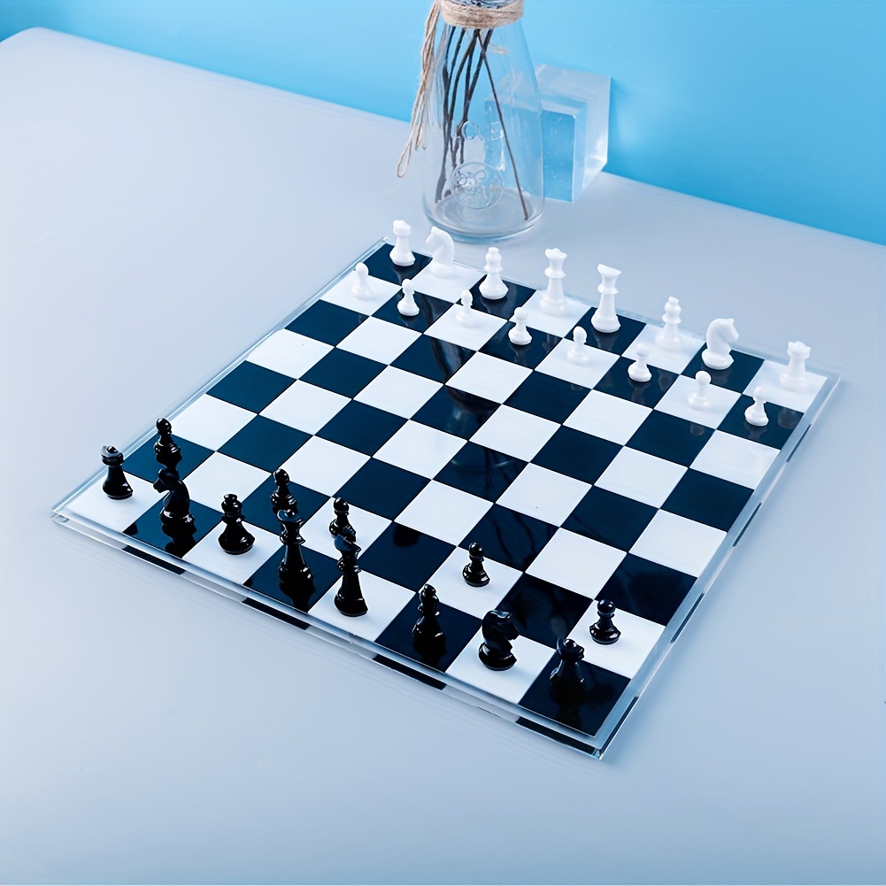 3D Chess Resin Mold DIY Chess Board Game Mold, Chess Board Mold for Resin,  Perfect for Family Party Game and DIY Activities