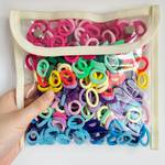 100pcs Girls Hair Accessories, Colorful Hair Rope, Elastic Hair Bands