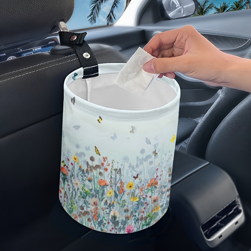 EnthuLove 2 Packs Mini Car Trash Can Bin with Lid and 150pcs Trash Bags,Car  Trash Can Bin,Car Garbage Trash Can Storage for Front Back Seat Accessories  (2 Pack Car Trash Can) –