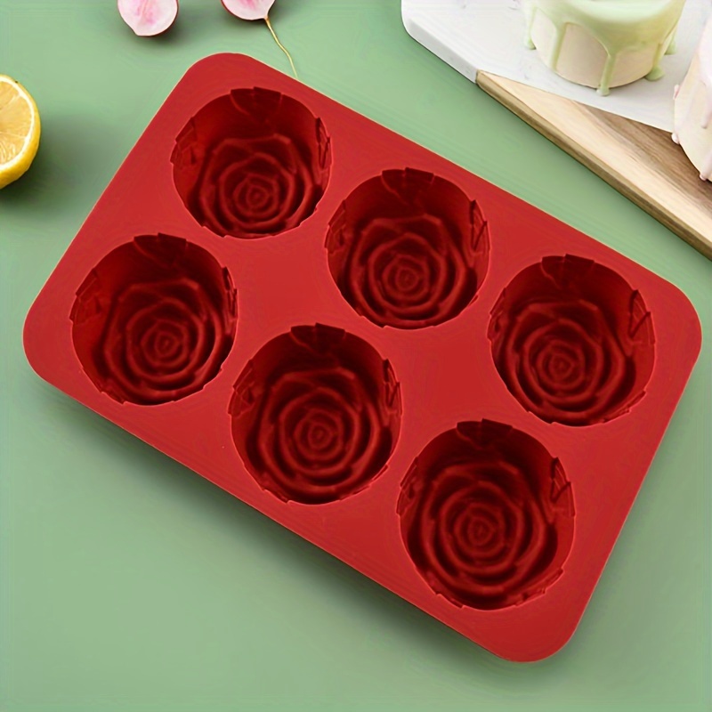 Rose Flower Cake Mold 3d Silicone Mold Heat Resistant - Temu