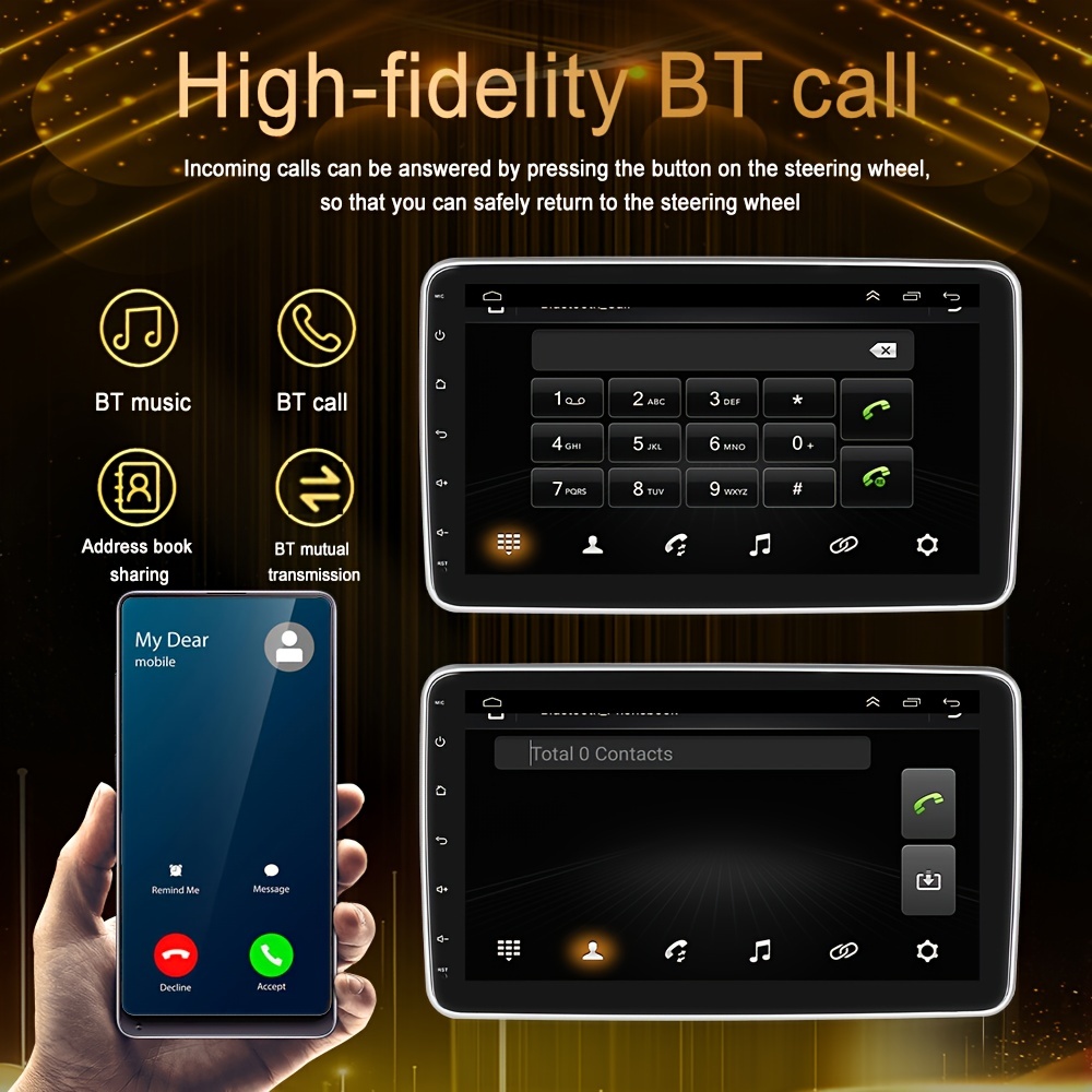 Android 9.1 Autoradio Stéréo 7 pouces Ecran Tactile Capacitif