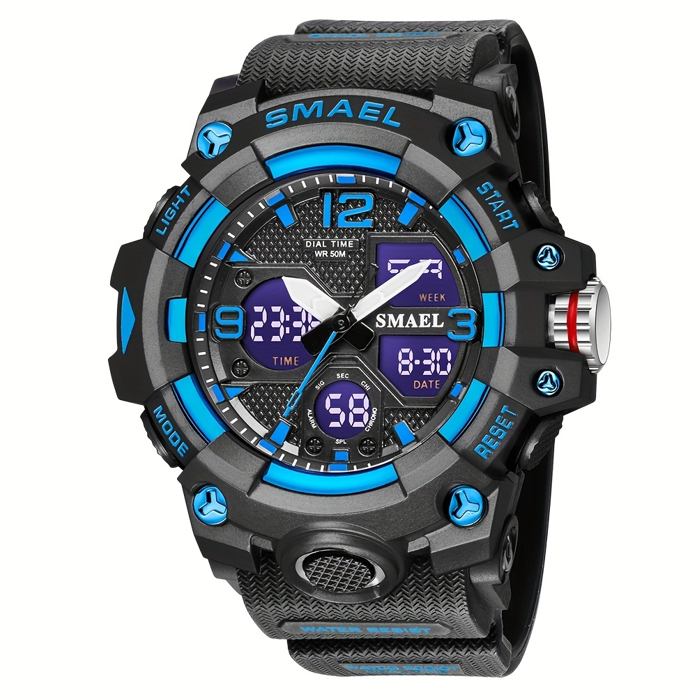 Reloj militar deportivo para hombre, reloj táctico impermeable, reloj  digital para exteriores, reloj con alarma de cara grande, cronómetro, reloj  LED