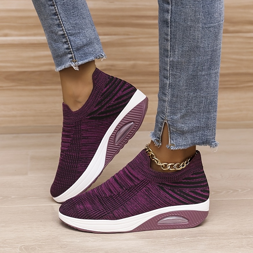 Women's Air Cushion Sports Shoes Comfortable Lace Knitted - Temu