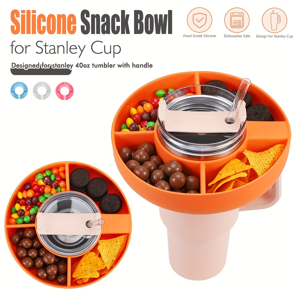 Snack Bowl for Stanley Cup, Reusable Snack Ring Compatible with Stanley  Quencher H2.0 40oz Tumbler with Handle