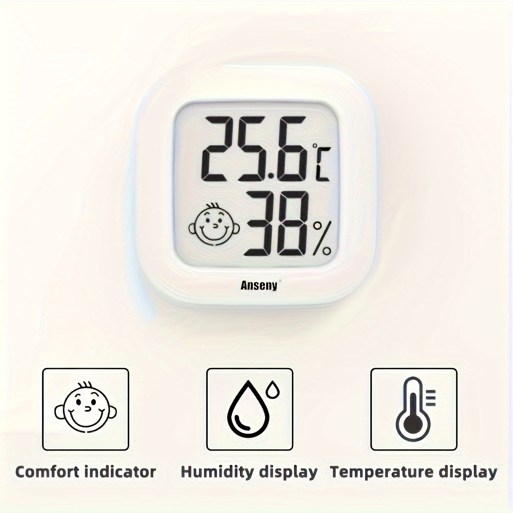 NOKLEAD Hygromètre Thermomètre d'intérieur, thermomètre numérique de bureau  avec moniteur de température et d'humidité, thermomètre d'ambiance à jauge