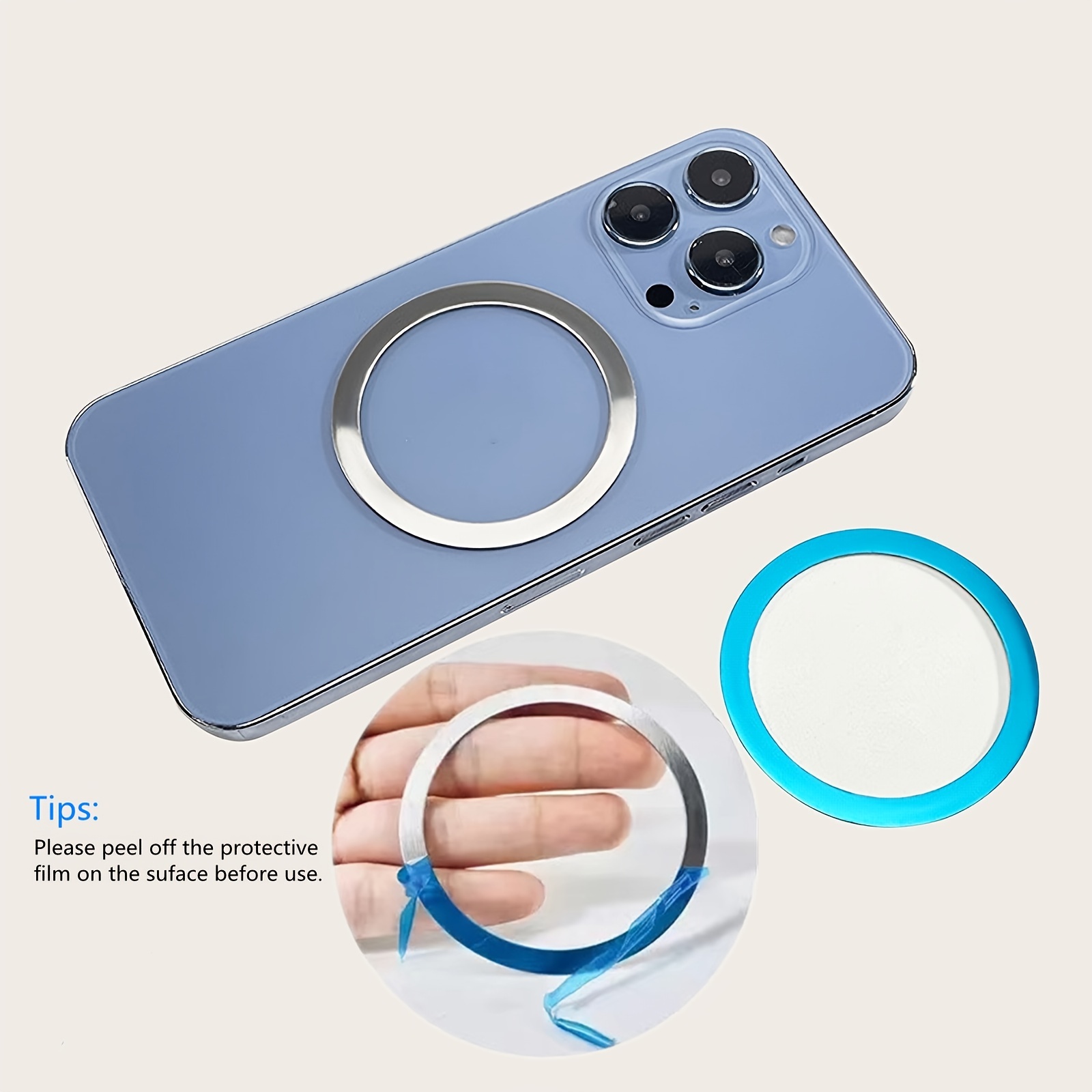 Magsafe Magnet Ring Strong Magnetic Sticker for Your Magsafe Accessories  Magnetic Wireless Charging Circle iPhone 15 iPhone 14 13 12 